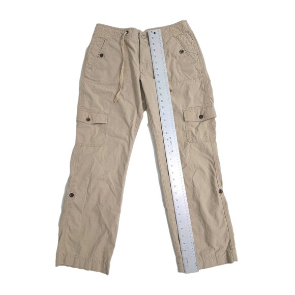 LL Bean Cargo Trail Roll Up Leg Pants Womens Size 4 Favorite Fit Hiking Stretch - Picture 9 of 11